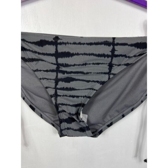 Converse Black Gray Tie-Dye Side Tie Bikini Bottom Size XL - Picture 3 of 8